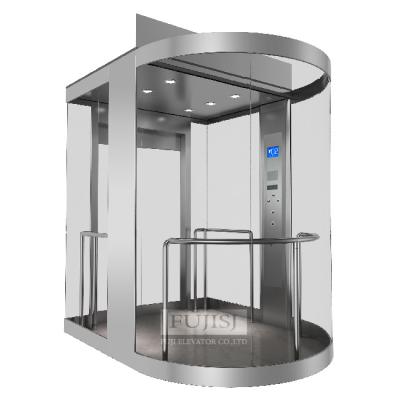 China Modern Panoramic Elevator VVVF Passenger Elevator/Semicircular Panoramic Elevator for sale