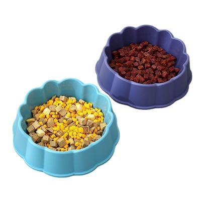 China Sustainable Frosted Wholesale Dog Cat Food Utensils Feeder Dog Bowl Plastic for sale