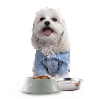 China Sustainable Dog Bowl Stainless Steel Eco-friendly Pet Supplies Double Layer Dual Use Pet Bowls for sale