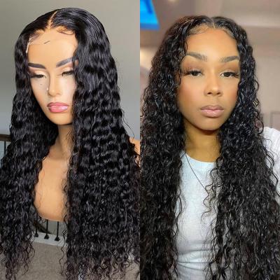 China Lace Front Wig Baby Bleached Knots With Hair Borui Hair Cuticle Aligned Raw Virgin Indian Hair Pre-Plucked Guleless Wig Deep Wave 13x4 Lace Frontal Wig Bleached Knots for sale