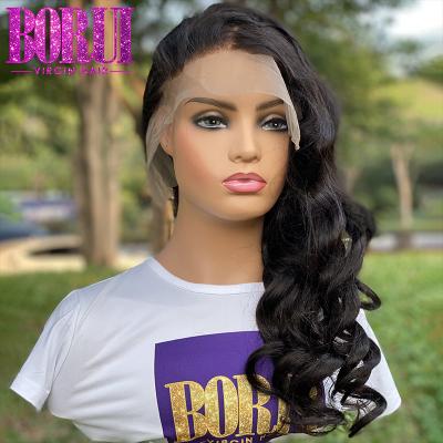 China BoruiHair silky straight wave 12 a 180% density hd lace wig for sale