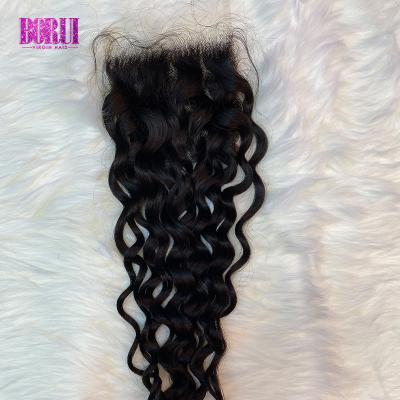 China Wholesale Super Invisible Thin Swiss Lace Clsoure,Thin And Breathable Lace New Trend HD Cuticle Aligned Pre Plucked HD Hair Lace Frontal Water Wave for sale