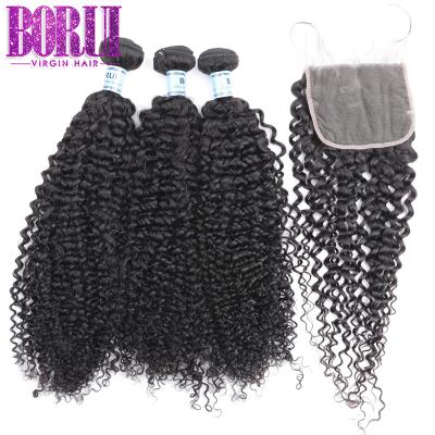 China Lace Closure 4*4 Lace Closure 4*4 Part Top Virgin Peruvian Free Hair HD Curly Swiss With Baby Hair Around BRC000 for sale