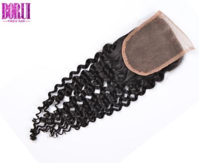 China 100% Super Natural Black HAIR BORUI Lace 4x4 Lace Closure High Quality Thin And Breathable Swiss Deep Wave Hair Cuticle Aligned Hair Wholesale Seller for sale