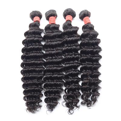 China BoRui Human Hair Wholesale Price 100% Human Hair Unprocessed Double Drawn Virgin Human Hair 100% Deep Wave Bundles for sale