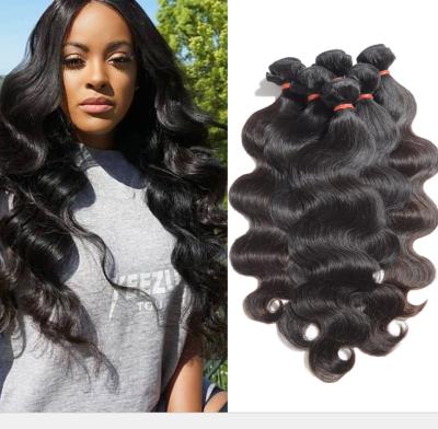 China Unprocessed 100% Virgin Human Hair 100% Virgin Human Hair Body Wave Extension No Tangle Cuticle Aligned Shiny Hair Bundles For Black Girls for sale