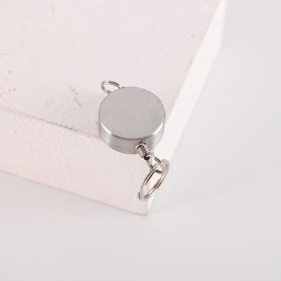 China Wholesale Custom Portable Aluminum Stainless Steel Stretch Badge Holder Key Chain Retractable Key Holder for sale