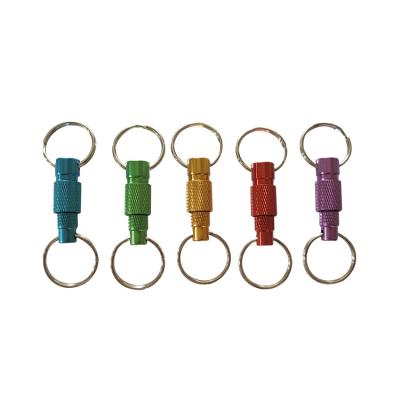 China Wholesale Aluminum Detachable Portable Key Chain Ring Various Styles Key Accessories Aluminum Key Chain for sale