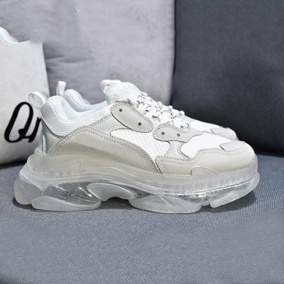 China Size Increasing 2022 Triple S Dad Shoes High Quality Fashion Triple Full Clear Sole Green Zapatos Men Women Casual Shoes Sport With Box for sale