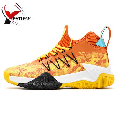 China Original Non-slip Rubber Basketball Shoes Men Air Shock Outdoor Trainers Light Up Sneakers Youth Teenagers High Boots Basket Air Shoes for sale