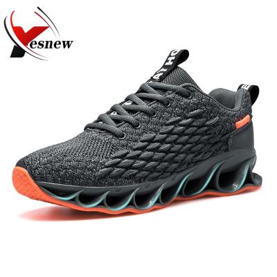 China Original Men's Professional Flying Knitting Shoes Rubber Fashion Line Flame Flying Sneakers Running Fitness Male Lightweight Zapatos for sale