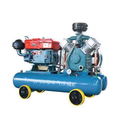 China Kaishan 25hp Lubricated Diesel Piston Reciprocating Mining Air Compressor For Mining Used for sale