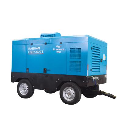 China Kaishan heavy duty industrial compressor air compressor lubricated portable mining drilling diesel compressor for sale for sale