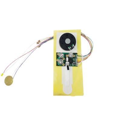 China Europe Amazon Hot Sale Recording 30s Christmas Card LED Chip Greeting Card Sound Audio Module for sale