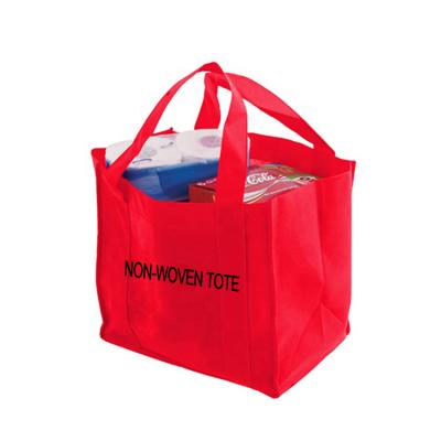 China AZO Free Custom Promotional Non Woven Fabric TNT Grocery Bag Nonwoven PP Nonwoven Bag With Logo for sale