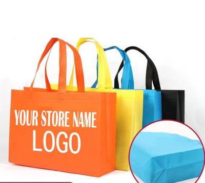 China Eco-friendly Hot Pressing Custom Handled Style Non Woven Reusable Shopping Bag Tote Bag for sale