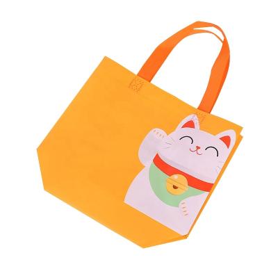 China Eco - Friendly Ultrasonic One Color Printed Cheap Promotional Supermarket Used Nonwoven Bags for sale