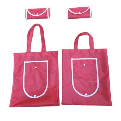 China Foldable 100% Polyester Customized Color Folding Super Convenient Shopping Bag for sale