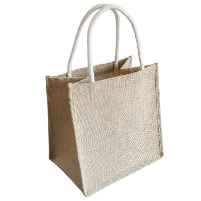 China Eco-Friendly Eco-Friendly Wholesale Grocery Customized Shopping Jute Hemp Bags For Gift for sale