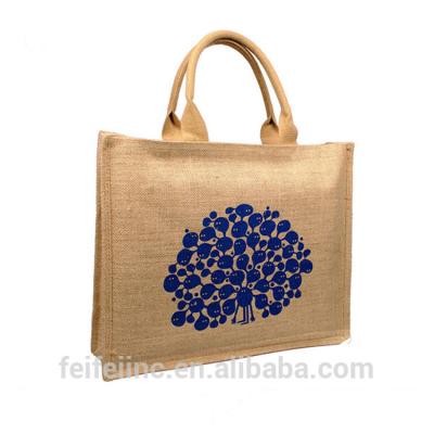 China Cooler Material Insulated And Handled Style Jute Reusable Wholesale Delivery Sack Promotional Burlap Tote Bag for sale