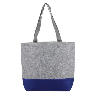 China Recyclable Eco Friendly Popular Custom Color Large Felt Tote Shopping Bag for sale