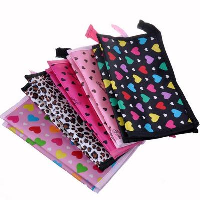 China Full Printing Polyester Reusable Custom Small Size Zipper Closure Cosmetic Bags for sale