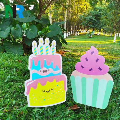 China Eco-Friendly Yard Signs Party Decoration Happy Birthday Outdoor Sign Board Custom Holiday Celebration for sale