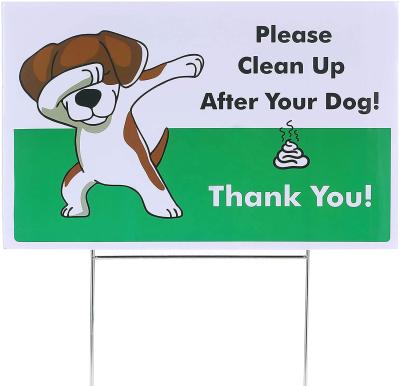 China Clean Eco-Friendly Custom Advertising Board After Your Dog Yard Signs No Dog Poop Signs Dog Poop Pick Up Sign for sale