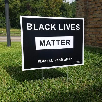 China Eco Friendly Black Lives Matter Yard Sign With Stakes Hate Has No Home Here Political Sign Board for sale