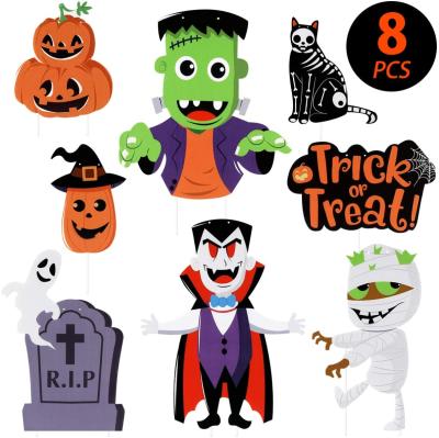 China Eco - Friendly Halloween Yard Signs Board Halloween Decorations Lawn Sign For Halloween Haunted House for sale