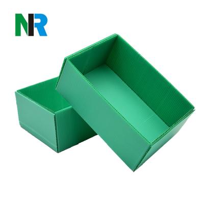 China Foldabe coroplast board / corrugated plasti sheet make green coroplast corrugated plastic folding box for sale