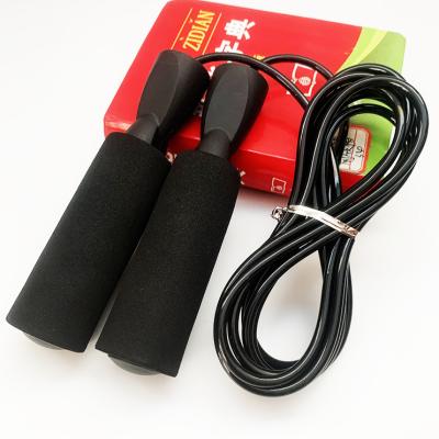 China DailyTrainning/Professional Competition Adjustable skipping speed jump rope physical training sponge skipping rope for sale