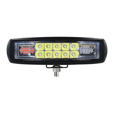 China Aluminum Mini 48w Led Light Bar 6.5 Inch Traffic Work Flash Warning Emergency Polices For Cars ATV Off Road 4X4 Wheeler for sale