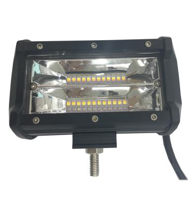 China OEM ODM 5Inch 72W LED Car Household Equipment Factory Light Bar Amber White Light Bar Strobe 5 Modes Car Boat ATV SUV Heavy Duty Offroad Truck Flood Spot Pods for sale