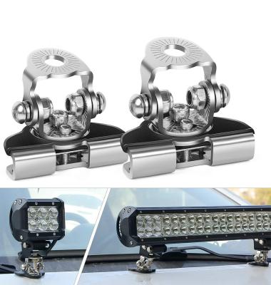 China Universal Clamp Bracket For Universal Car Motorcycle Crash Bar Guard 2pcs Hood Led Work Light Bar Mount Bracket Clamp Bracket For Jeep Truck Off Road Installed No Need Drilling for sale