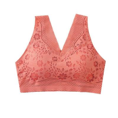 China 2021 Breathable New Lace Underwear Hollow Out Steel Gathered Women's Breathable Vest Bra for sale