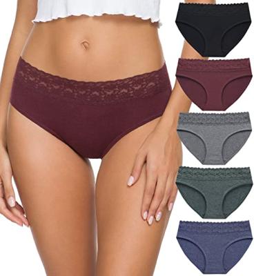 China 2021 Antibacterial Cotton Panties For Women Bikini Underwear Hipster Briefs Lace Up Briefs for sale