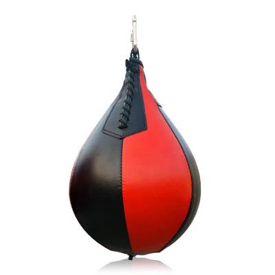 China Air Inflated Hot Selling To Customize Wholesale Air Inflation Swivel PU Gear Pear Shaped Leather Hanging Boxing Ball for sale