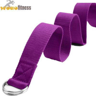 China Strength Training 100% Cotton Woven Yoga Strap For Beginners Exercise Yoga Strap for sale