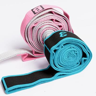 China Elastic Strength Training Yoga Stretch Strap With Buckles For Physical Therapy Gym for sale