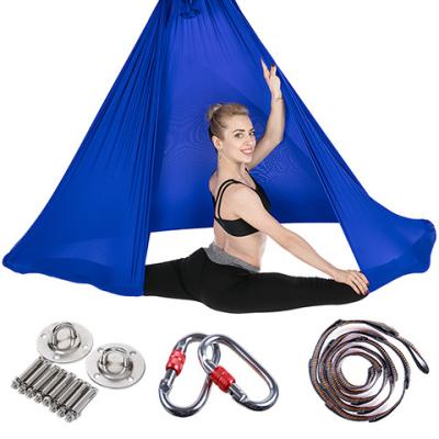 China Super Soft Aerial Yoga Swing Kit 5.5 yard 5M*2.8M Nylon Anti-Gravity Aerial Hammock For Exercise for sale