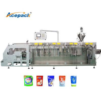 China Beverage Snack Rack Up Pouch Packing Machine Spices Powder Horizontal Doypack Packing Best Filling Packing Machine for sale