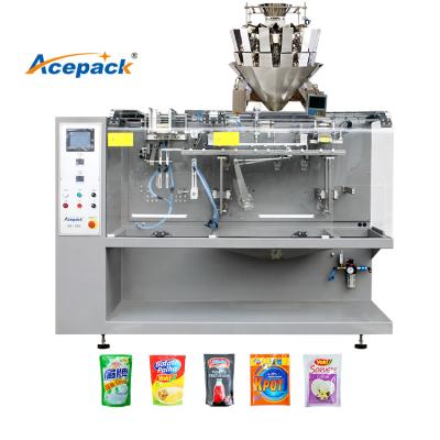 China Full Automatic Beverage Premade Bag Zipper Pouch Spice Powder Packing Machine Horizontal Production Line for sale