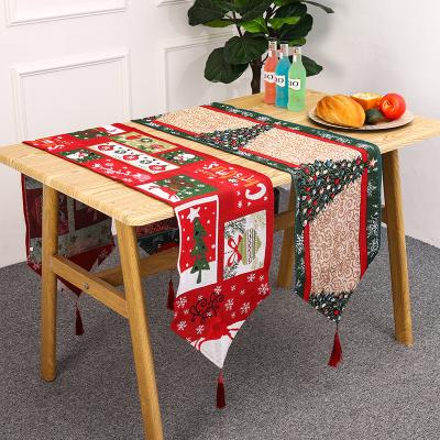 China Home.Restaurant.Bar.Hotel 2021 Christmas new decoration creative Christmas tablecloth place mat home table runner for sale