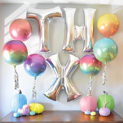 China Gift Toy Hot Selling Colorful Round Foil Circle Balloon Birthday Party Decorations 18 Inch 4d Foil Balloons for sale