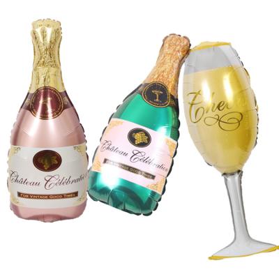 China Foil foil balloons champagne balloons goblet glass bottle wine decoration birthday wedding party decoration balloons for sale