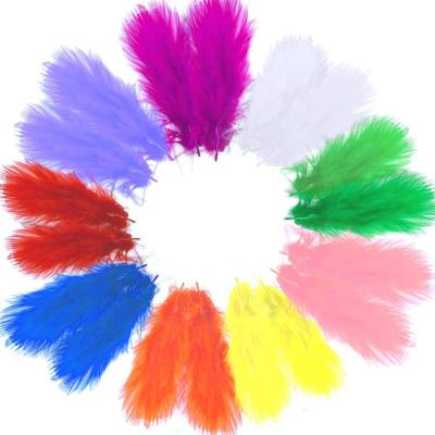 China Durable Colored Feathers And Craft Catchers Wedding 200 Pcs 3.9-5.9 Inch Dream Goose Feathers 10 - 15 cm Dyed Color AT-GF-005 ATOZ for sale