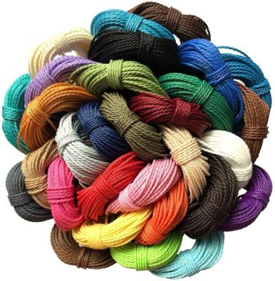 China Sustainable Waxed Cotton Twine Beading Rope Cord 1mm For Bracelet And Necklace Making Weaving for sale