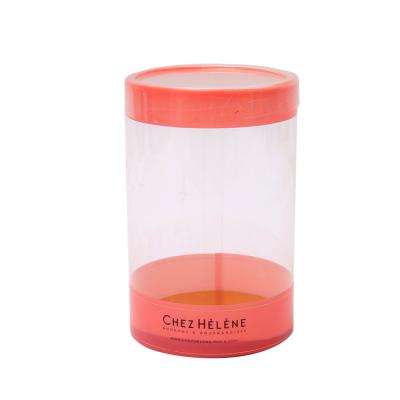 China Recyclable Wholesale Clear PVC PET PP Plastic Cylinder Gift Box Round Packaging Tube With Lid for sale