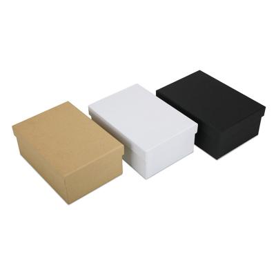 China Reasonable Low Price Simple Rectangular Type Recyclable Kraft Paper Shoe Box Packaging With Custom Own Logo for sale